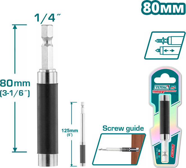 Изображение товара Держатель бит TOTAL 80мм / TAC463801