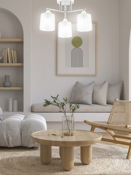 Изображение товара Люстра Aitin-Pro НПБ 02-3x40-101 / 6193/3 (белый/хром)