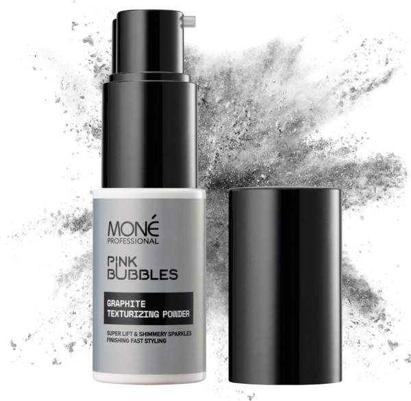 Изображение товара Текстурирующая пудра для волос Mone Professional с эффектом мерцания (8г, графит)