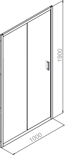 Изображение товара Душевая дверь Domani-Spa DoorCube 100x190 / DS04DCb100L0T00.W