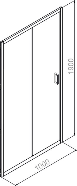 Изображение товара Душевая дверь Domani-Spa DoorCube 100x190 / DS04DCb100L0Cl00.W
