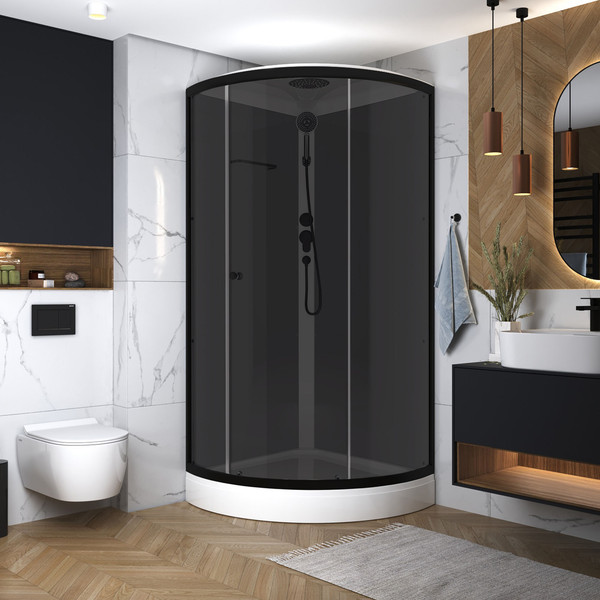 Изображение товара Душевая кабина Domani-Spa Simple 100x100 / DS01Sm110LGrT00.Gt-V1.2-Black