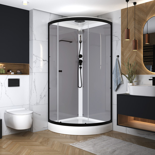 Изображение товара Душевая кабина Domani-Spa Simple 100x100 / DS01Sm110LGrCl00.Gt-V1.2-Black