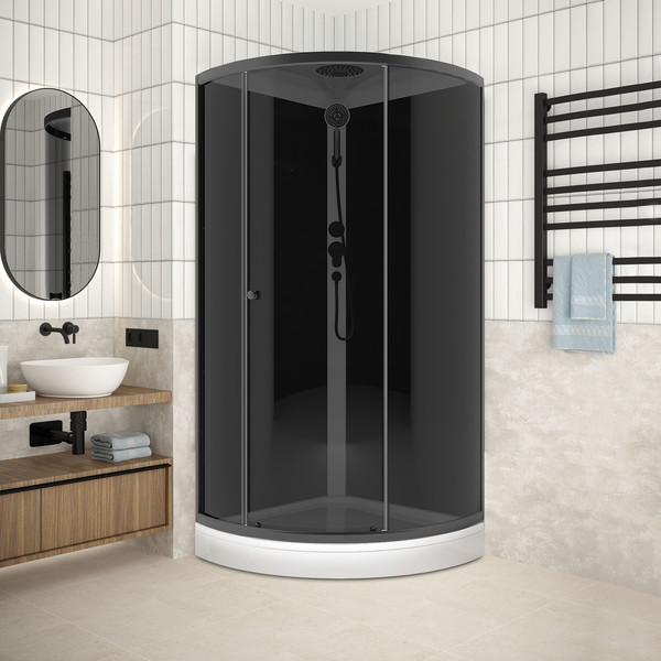 Изображение товара Душевая кабина Domani-Spa Simple 99 90x90 / DS01Sm99LBT00.Gt-V1.2-Black