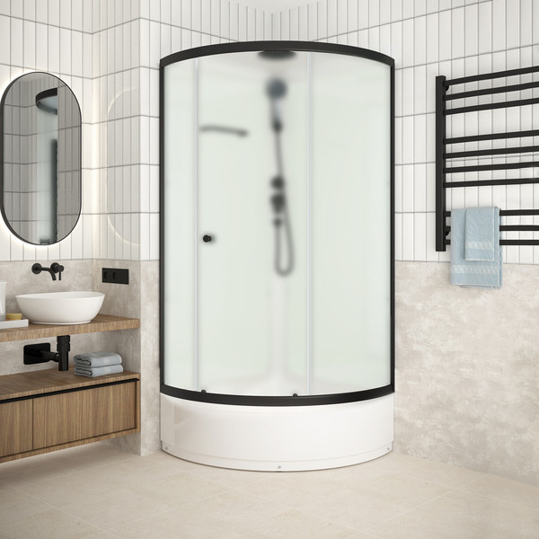 Изображение товара Душевая кабина Domani-Spa Simple 99 Mid 90x90 / DS01Sm99MWM00.Gt-V1.2-Black