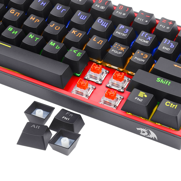 Изображение товара Клавиатура Redragon Fizz / 72595 (черный/красный)