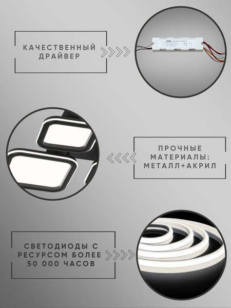 Изображение товара Люстра Aitin-Pro N9304/2+2S (черный)