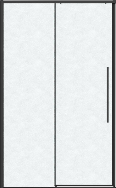 Изображение товара Душевая дверь Grossman Galaxy 100x195 / 1/2.K33.01.10L.21.02 (черный матовый/стекло шиншилла)