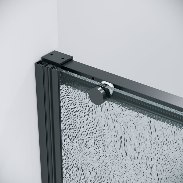 Изображение товара Душевая дверь Grossman Galaxy 110x195 / 1/2.K33.01.11L.21.02 (черный матовый/стекло шиншилла)