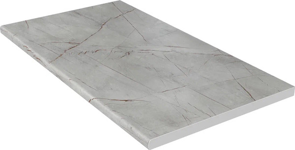 Изображение товара Кухонный гарнитур Интерлиния Мила Пластик 2.1 Б (оксид светлый/оксид светлый/серый каспий)