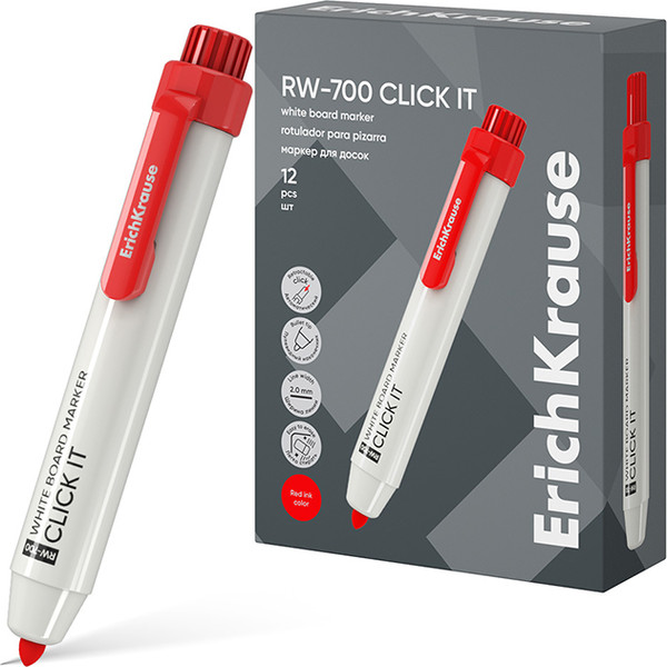 Изображение товара Маркер для доски Erich Krause Click It RW-700 / 60832 (красный)