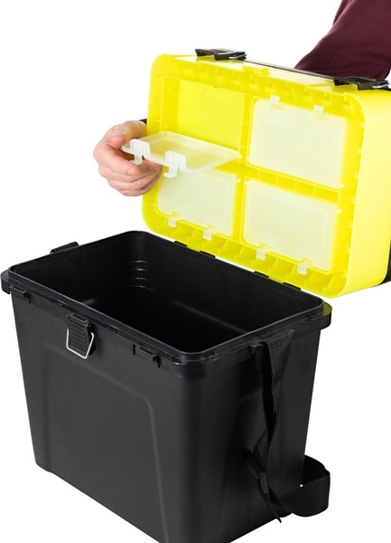 Изображение товара Ящик рыболовный Три Кита 380x360x240 / 023.3824 (черный/желтый)