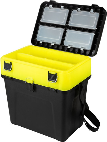 Изображение товара Ящик рыболовный Три Кита 380x360x240 / 023.3824 (черный/желтый)