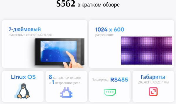 Изображение товара Монитор IP-видеодомофона Akuvox S562 (серый)