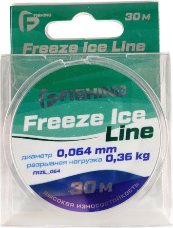 Изображение товара Леска монофильная F-Fishing Freeze Ice Line 30м 0.064мм 0.36кг / FFRZIL_064