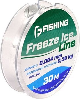 Изображение товара Леска монофильная F-Fishing Freeze Ice Line 30м 0.064мм 0.36кг / FFRZIL_064