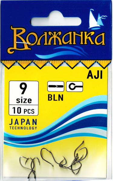 Изображение товара Набор крючков рыболовных Волжанка Aji / SW-016-9 (10шт)