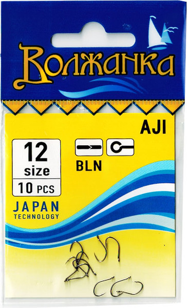 Изображение товара Набор крючков рыболовных Волжанка Aji / SW-016-12 (10шт)