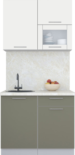 Изображение товара Кухонный гарнитур Интерлиния Мила Пластик 1.0 В (зефирный/кварцевый/опал светлый)