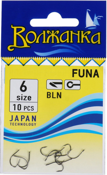 Изображение товара Набор крючков рыболовных Волжанка Funa / SW-012-6 (10шт)