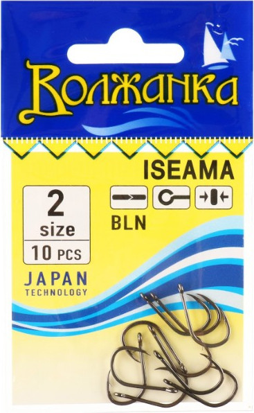 Изображение товара Набор крючков рыболовных Волжанка Iseama / SW-006-2 (10шт)
