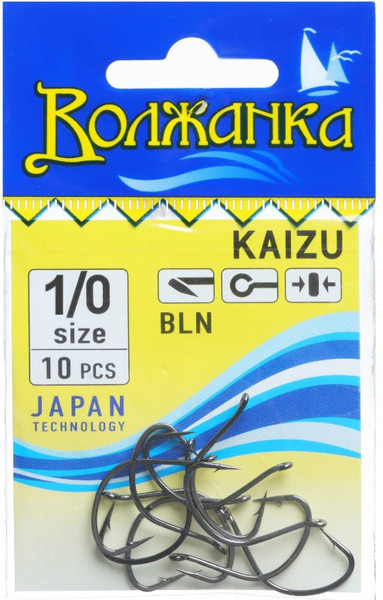 Изображение товара Набор крючков рыболовных Волжанка Kaizu / SW-003-1/0 (10шт)