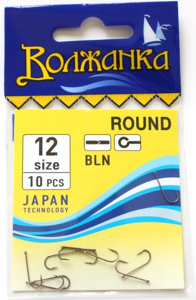 Изображение товара Набор крючков рыболовных Волжанка Round / SW-100-12 (10шт)