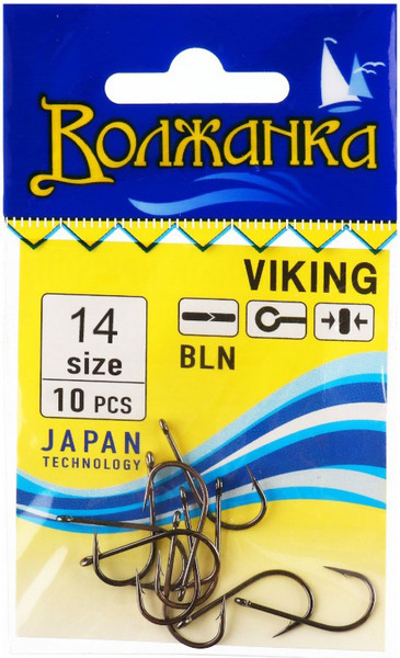 Изображение товара Набор крючков рыболовных Волжанка Viking / SW-115-14 (10шт)