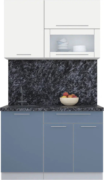 Изображение товара Кухонный гарнитур Интерлиния Мила Пластик 1.2 В (зефирный/арктический/кастилло темный)