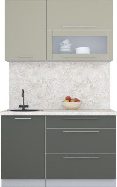 Изображение товара Кухонный гарнитур Интерлиния Мила Пластик 1.3 В (латте/шторм/опал светлый)