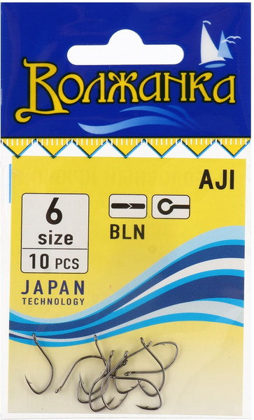 Изображение товара Набор крючков рыболовных Волжанка Aji / SW-016-6 (10шт)