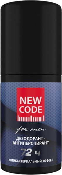 Изображение товара Антиперспирант шариковый New Code Антибактериальный эффект мужской (50мл)