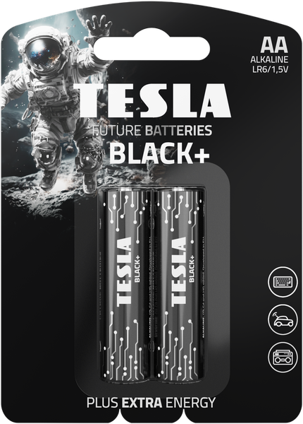 Изображение товара Комплект батареек Tesla Batteries Black+ LR6 2BP (2шт)