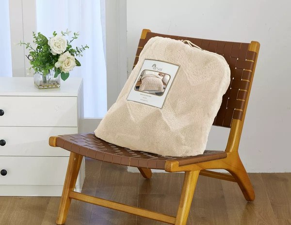 Изображение товара Плед Arya Dahlia Zigzag / 8680943250339 (200x220, бежевый)