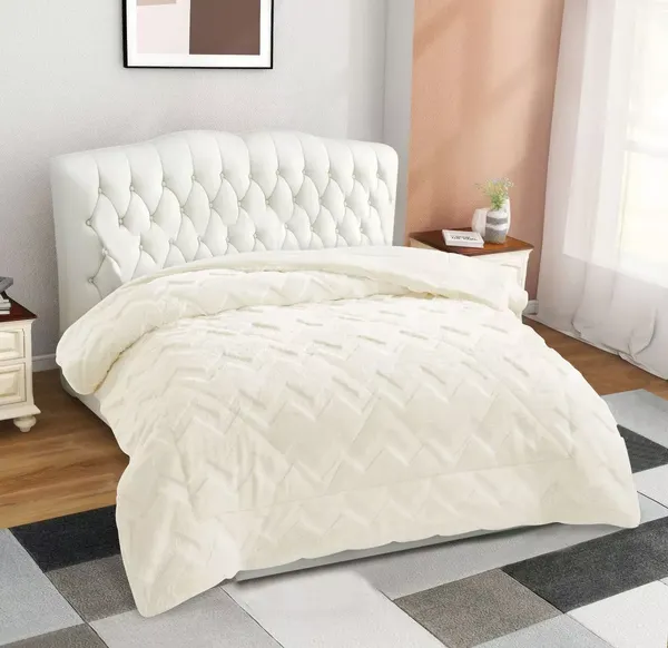 Изображение товара Плед Arya Dahlia Zigzag / 8680943250315 (200x220, кремовый)