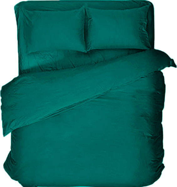 Изображение товара Комплект постельного белья Блакiт Вареный хлопок 2сп 50х70 / 18-5616/17-0808 арт.4843 (изумрудный)