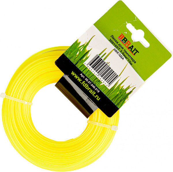 Изображение товара Леска для триммера Brait BR 3.0x15 / 30015ST PRO