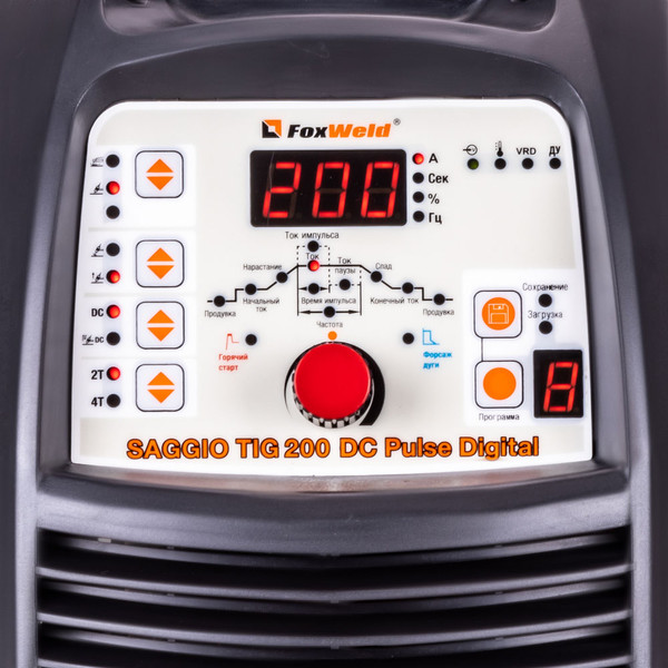 Изображение товара Инвертор сварочный FoxWeld Saggio Tig 200 Dc Pulse Digital / 6001