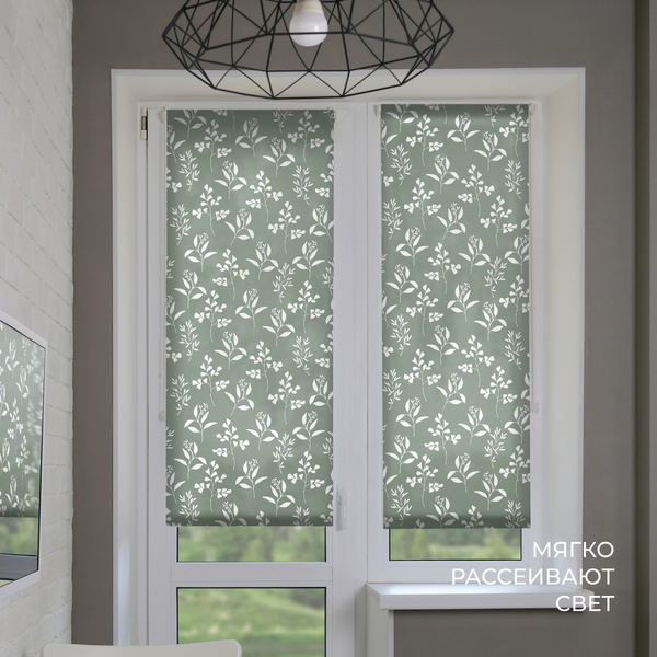 Изображение товара Рулонная штора Franc Gardiner Print Луговые травы 50х160 / 9403217442 (зеленый)