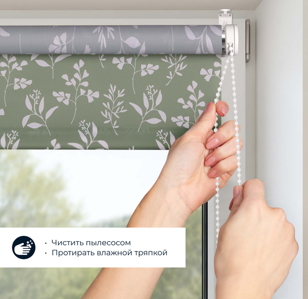 Изображение товара Рулонная штора Franc Gardiner Print Луговые травы 50х160 / 9403217442 (зеленый)