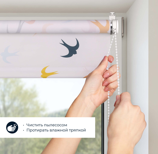 Изображение товара Рулонная штора Franc Gardiner Print Небесные ласточки 70х160 / 9403217927 (мультиколор)