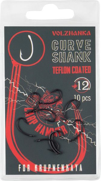 Изображение товара Набор крючков рыболовных Волжанка Curve Shank Teflon / HCVCST-12 (10шт)