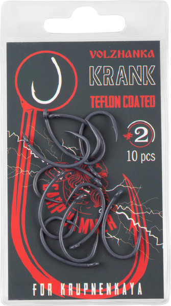 Изображение товара Набор крючков рыболовных Волжанка Krank Teflon / HCVKT-02 (10шт)