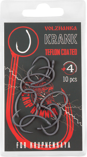 Изображение товара Набор крючков рыболовных Волжанка Krank Teflon / HCVKT-04 (10шт)