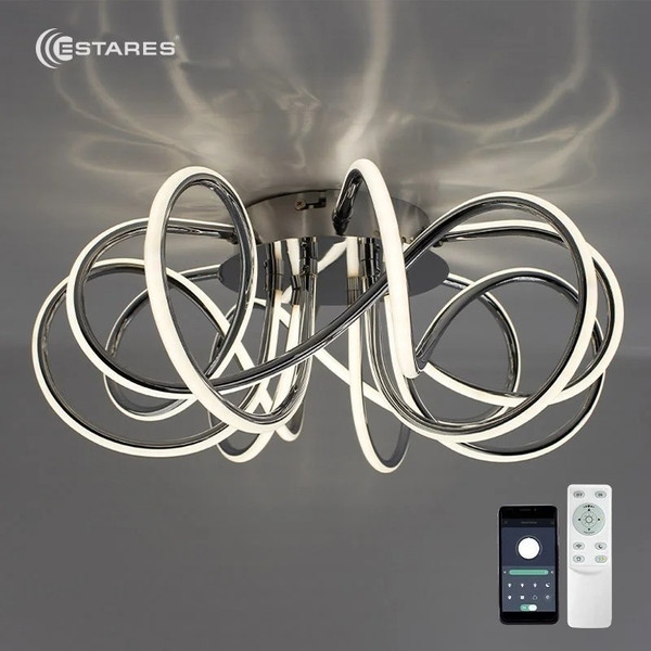 Изображение товара Люстра Estares Liana Muse 105W R-APP-560x235-CHROME/WHITE-220-IP20