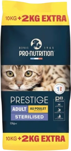 Изображение товара Сухой корм для кошек Flatazor Prestige Sterilised с курицей (10кг+2кг)