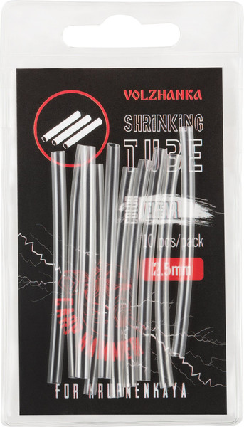 Изображение товара Трубка для рыболовной оснастки Волжанка Shrinking Tube 2.5мм / TVST2.5-CL (10шт, прозрачный)