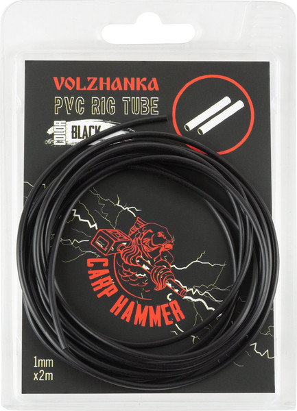 Изображение товара Трубка для рыболовной оснастки Волжанка PVC Rig Tube 1мм / TVPVCRT1-BL (2м, черный)
