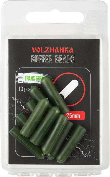Изображение товара Набор отбойников для рыболовной оснастки Волжанка Buffer Beads 25мм / EBSVBB-TG (10шт, зеленый)