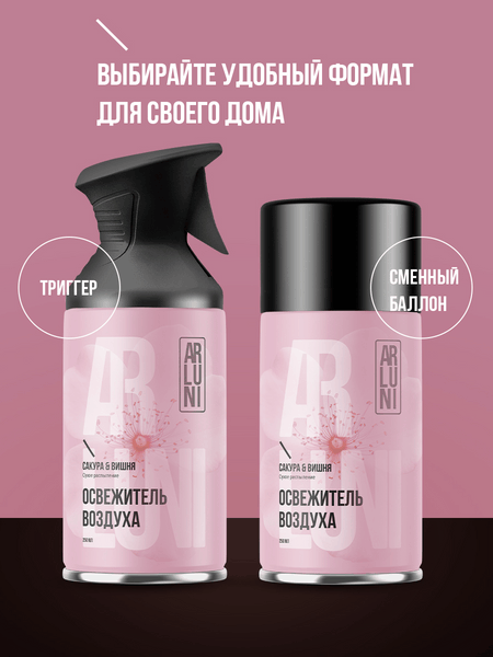 Изображение товара Освежитель воздуха Arluni Сакура Вишня (250мл)